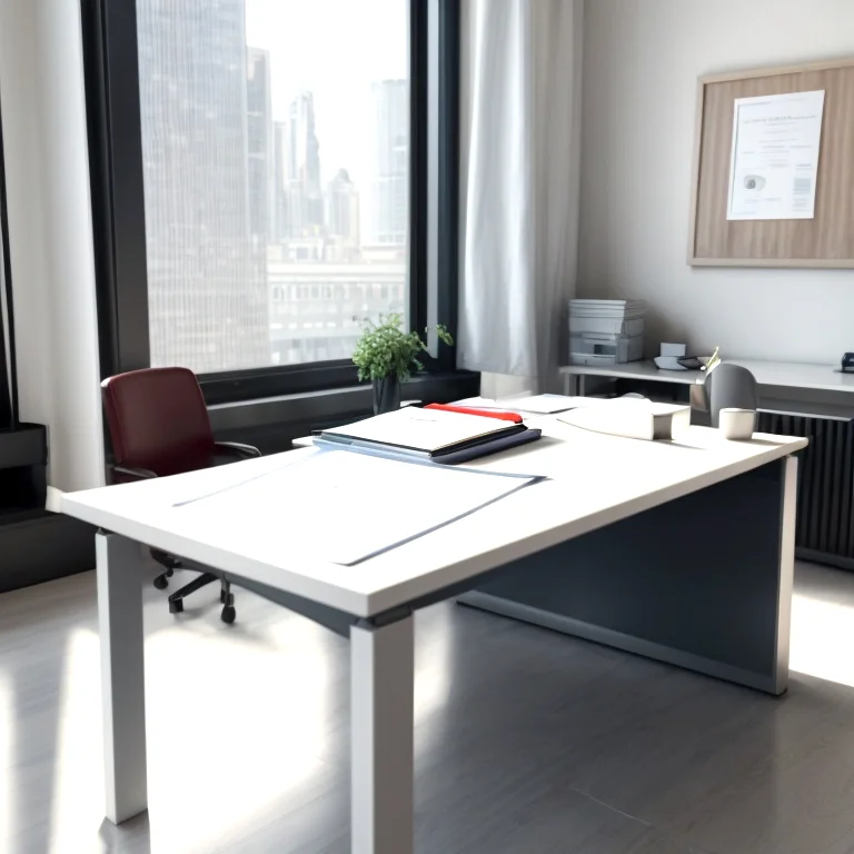 Professional notary at desk